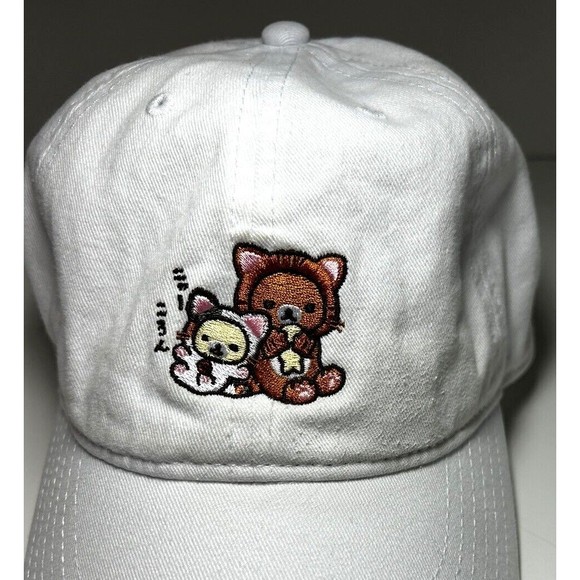 Rilakkuma San-X Co Hat Embroidered White Snapback Adjustable Cap 2018 - Picture 11 of 12